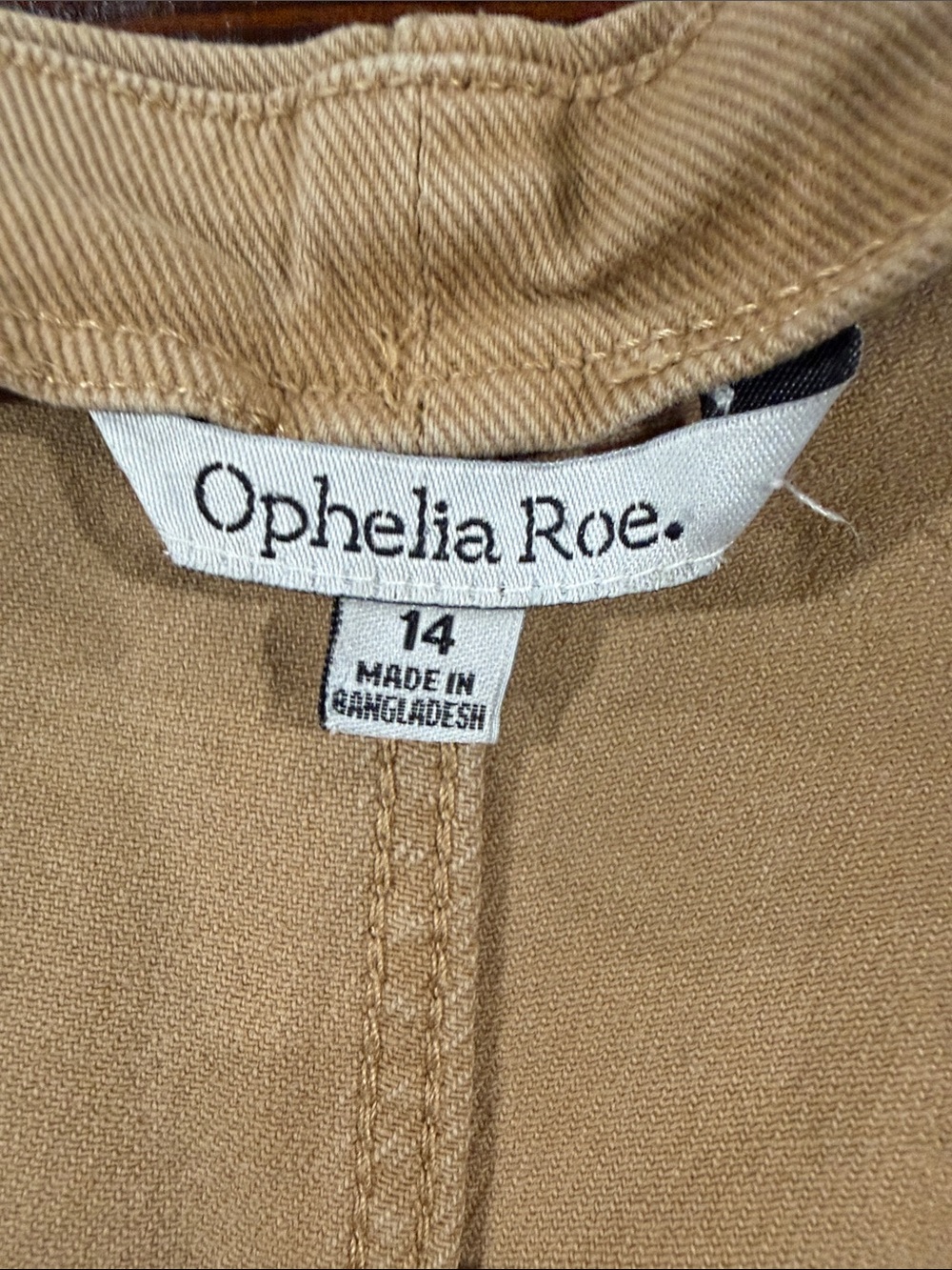 Ophelia Roe wide-Leg Utility Pants in Camel size 14 - Picture 3 of 8